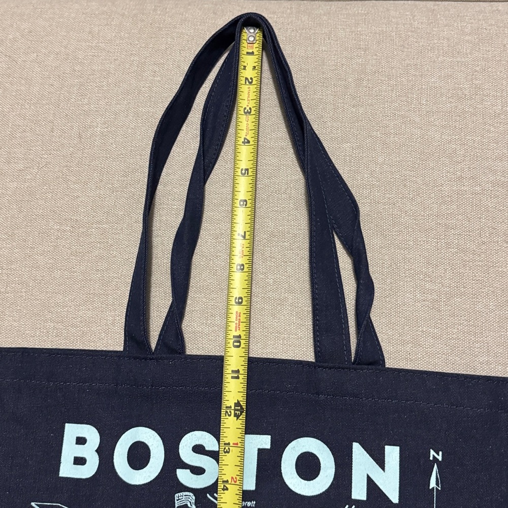 LIKE NEW Boston Tourist Souvenir Tote-Cotton-Navy-White Logo/Single Side - Picture 7 of 12